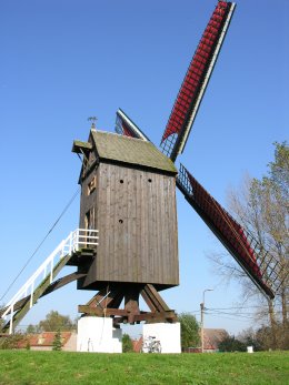Foto van Westermolen<br />Westmolen<br />Abeel (vroeger), Lembeke (Kaprijke), Foto: Donald Vandenbulcke, Staden | Database Belgische molens