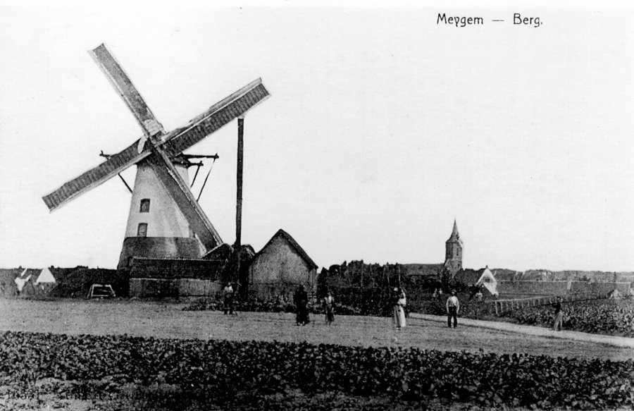 Foto van <p>Molen Van Der Vennet<br />Vervennes molen</p>, Meigem (Deinze), Prentkaart. Verzameling Ons Molenheem | Database Belgische molens