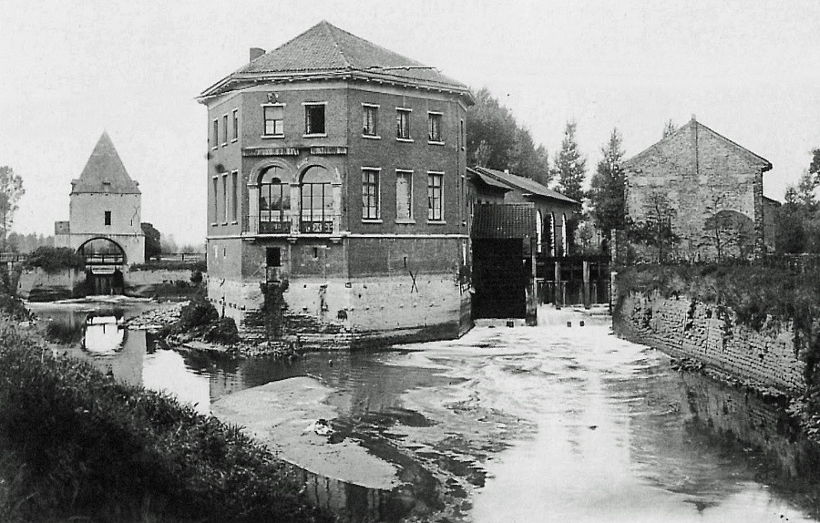 Foto van <p>Weerdemolen<br />Molen van Weerde</p>, Weerde (Zemst), Prentkaart ca. 1910 | Database Belgische molens