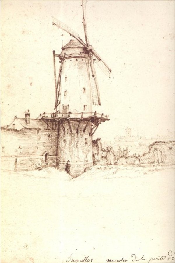 Windmolen bij de Anderlechtse Poort Molen Van der Meeren Molen Servaes